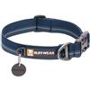Ruffwear Collare Flat Out, Collare per Cani Classico per Cani di Taglia Piccola e Molto Piccola, Lunghezza Regolabile, Taglia: S (28-36 cm), Blue Horizon