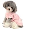 Zunea Maglietta per Cani Piccola Taglia Estate Cuccioli Canottiera in Morbido Cotone Canottiera a Righe Fresco Abbigliamento per Gatti Chihuahua e Animali Domestici Rosa XL