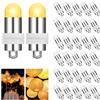 AUAUY Mini LED Palloncini Luci, 30 Pezzi Luce per Lanterna di Carta, Luce Notturna Impermeabile a Batteria per Compleanno Halloween Decorazione Matrimonio Natale Capodanno Festa Prato (Bianco Caldo)