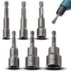 TXXATX Bussole per Avvitatore 7-19 mm Chiavi Esagonali a Bussola 6 Pezzi Chiavi a Bussola per Avvitatore Magnetici 1/4 Set Inserti Avvitatore Set Bussola Avvitatore per Avvitatore a Percussione