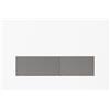 Mendorio Placca di Comando WC, Compatibile con Geberit Sigma, UP300 e UP320, Piastra Doppio Scarico, Dimensioni 246×164 mm (Bianco Opaco & Grigio scuro Opaco Pulsante)