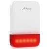 CPVAN Accessori per il Allarme Casa Senza Fili CP10 Pro con batteria ricaricabile da 5000mAh, sirena extra impermeabile da esterno-80dB-100dB-120dB (host richiesto) con luce LED lampeggiante