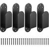 McBlast 4 PzStaffe Blocco Porta Blindata, Staffe per Barricata Portas, Staffe per Sbarramento Portas, Morsetti Barricata Porta 2x4,Staffa a U Supporto di Sicurezza per Rinforzo Porte Garage(Rotondo Grande U)