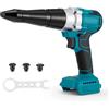 Trsaow Pistola Chiodatrice Elettrica Senza Fili 18V, Motore Brushless, Compatibile con Makita Batterie 18V BL 3 Boccole per Chiodi da 2,4-5,0mm in Alluminio e Acciaio Inox