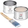 I LOVE paint I Love Chalk Paint - Kit Completo Vernice, Finitura e Pennello - Pittura Senza Carteggiare - Colore Rosa Antico (375ml Chalk Paint + 375ml Finitura + Pennello 40mm)