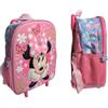 mybagstory - Minnie Mouse - Borsa a rotelle per bambini 3D 36 x 25 x 14 cm - Trolley per bambini con manico telescopico e ruote - Borsa scuola uno scomparto - per ragazze