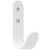 EVI Herrajes | Appendiabiti a forma di gancio da parete in acciaio inox, laccato bianco | Da avvitare | Per appendere vestiti, asciugamani o accessori | Mod. 183CTBL
