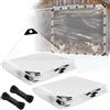 Beeplove Telone trasparente da 2,4 x 3 m, 2 pezzi, spesso 12 mm, antistrappo, resistente, impermeabile, trasparente, con occhielli per coprire polli, serre, piante da giardino