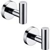Nolimas Gancio per asciugamano e cappotto in acciaio inox SUS304 cromato lucido, per bagno, armadietto, spugne, gancio per accappatoio, da parete, rotondo, per cucina, resistente, da appendere alla