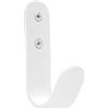 EVI Herrajes | Appendiabiti a forma di gancio da parete in acciaio inox, laccato bianco | Da avvitare | Per appendere vestiti, asciugamani o accessori | Mod. 173CTBL