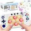 TaimeiMao Giocattoli Sensoriali per Bambini e Adulti,Push Bubble Sensory Fidget Toy,Pop-It Elettronico,Light Up Pattern Popping Games,Controller elettronico Whack Mole Fidget (A-Bianco)