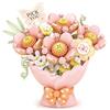 MEIEST Set di blocchi da costruzione per bouquet di fiori, mini mattoncini bonsai, giocattolo da costruzione, fiori artificiali creativi fai da te, decorazione per la casa (rosa)