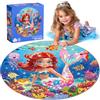Tymokcall Puzzle a forma di sirena a forma di unicorno, 72 pezzi, brillante per bambini in età prescolare, regalo di compleanno educativo per ragazze dai 4 ai 6 e 3 ai 5 anni (sirena, taglia unica)