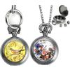 ZHOORQI Set di dadi DND, 7 dadi in metallo per dungeons and dragons, set di mini dadi con custodia per orologio da tasca, regali TTRPG, Metallo