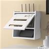 HFGHGDF Porta Modem a 2 Livelli - Organizzatore da Parete per Router e Prese, Cassetta per Cavi (White)