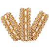 FINGERINSPIRE Treccia d'oro Trim 1,6 X115cm Fringe Fringe Fringe Trim in Poliestere Intrecciato con Nastro in Poliestere per Il Costume Fai da Te Mestieri del Fai da Te Cucire Gioielli