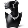 BORDEAG Espositore per gioielli, collana manichino busto modello supporto, display busto gioielli, display manichino, per collana, orecchini (nero)