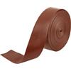 GORGECRAFT 5m*30mm*1mm Strisce di Pelle Pieghevoli Cordoncino di Pelle Piatto Nastro di Rifinitura in PU Marrone Cocco Cinturini in Similpelle di Agnello Grana Stringhe Filo per Creazione di Gioielli
