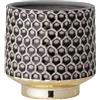 Nordring Vaso decorativo vintage per piante da interno, vaso per fiori Goldy M (12,5 cm ø), grigio scuro, ceramica