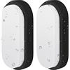 ANWIO Plafoniera LED Impermeabile Ovale, Applique da Parete per Esterni 14W 980LM Luce Bianca Naturale 4000K, Lampada LED Parete Soffitto IP54 Resistente Ad Acqua e Polvere, Pacco da 2 Unità