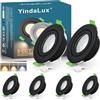 YindaLux 6x Faretti da incasso 230V 5W IP65 Dimmerabile 2700K 4000K 6000K, GU10 Faretti led soffitto Nero, Diametro Foro Ø68-80mm, Faretto led da incasso per cartongesso, cucina