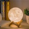 Mydethun 15cm Moon lampada luna luce notturna per bambini regalo per donne di ricarica USB touch control e luminosità due tono bianco caldo e freddo