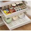 Organizzatore Estraibile Per Cucina E Bagno, Larghezza Regolabile 32.5-50 Cm, Metallico, Senza Viti