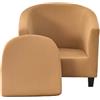 JUNLEBUYI 2 Pezzi Copripoltrona 1 Posto Elasticizzato Copripoltrona Da Cocktail Chesterfield Rimovibile Lavabile Per Bancone Soggiorno Tullsta Camera Da Letto Bar (13#)