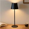 Alaoo Lampada da Tavolo LED Senza Fili, 3 modalità Colore,Nero