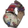 Fockety Orologi, Orologio da Polso Regolabile con Fascia in Ottone Resistente e Durevole, Orologio da Donna Hippie in Stile Bohémien Multicolore con Batteria Integrata, per Amici