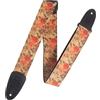 Levy's, MX8-001, Tracolla in Sughero Wildflower Red Cream Black Natural 2, Lunghezza da 35 (88.9 cm) a 60 (152.4 cm), Larghezza di 2 (5.08 cm), Disegno Wildflower Red, Cream, Black Natural.