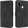 OKZone Cover per Samsung Galaxy M30S/M21, Custodia in Pelle Samsung M30S/M21, Antiurto Cover a Libro Galaxy M30S/M21 Magnetica Portafoglio Folio PU Pelle Flip Caso con Wallet Case Cover (Nero)