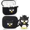 LEWOTE Compatibile con Apple Airpods Pro 3 Custodia protettiva divertente e carina Cover Slim Cartone animato con chiavetta a forma di bambola (Black Bird)