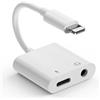 Obcxin Aaptateurs Lightning vers Prise Casque 3,5 mm [Certifié MFi], Adaptateur Ecouteur Jack 3.5 mm, Audio AUX Jack de Charge Connecteur Compatible avec iPhone 14/13/12/11/X/8/7/iPad