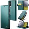 Idhiem Flip Libro Wallet Cover per Samsung Galaxy S25 Edge, Verde | Pelle PU Premium, Custodia Portafoglio Flip Libro, Blocco RFID, Slot per Carte, Antiurto Wallet Cover, Funzione Supporto