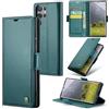 Idhiem Flip Libro Wallet Cover per Samsung Galaxy S25 Ultra, Verde | Pelle PU Premium, Custodia Portafoglio Flip Libro, Blocco RFID, Slot per Carte, Antiurto Wallet Cover, Funzione Supporto