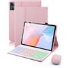 MicroTunk Per Xiaomi Redmi Pad SE (2023) /Xiaomi Redmi Pad 2 (2025) 11 Pollici Cover Custodia Protettivar Con Wireless Bluetooth Italiano (QWERTY) Tastiera Retroilluminati e Mouse Backlit Keyboard Case