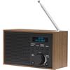 Denver Radio digitale DAB + e FM. DENVER DAB-46 Grigio scuro. Orologio e sveglia. Funziona con batteria e corrente. Uscita audio da 2 W. Finitura legno.