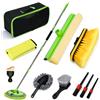 COVVY Kit di lavaggio auto, 11 pezzi, 62, spazzola per lavaggio auto con manico lungo, per lavatrici, per auto, camion, SUV, camper