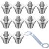 LYIMCHONG 12 PzTacchetti Calcio Avvitabili, Tacchetti in Ferro, 11 mm/13 mmTacchetti Sostitutivi, Tacchetti Scarpe da Calcio, con Chiave
