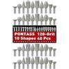 PONTASS 40 Pezzi Set di Frese Rotanti in Carburo per Dremel Professionali di Tungsteno di Tungsteno, Grana 120 Punte Diamantate per Pietra, Frese in Metallo Duro con Gambo da 3mm per Intaglio, Incisione