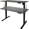 Konix scrivania gaming Elevate regolabile in altezza - 120 x 60 x 73-118 cm - struttura a T in metallo - 3 livelli di altezza - colore nero