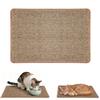 momgyaamz Tappeto per Gatti, Tappetino Tiragraffi per Gatti Tappeto Tiragraffi per Gatto, Antiscivolo e Lavabile 60x40 cm, Protezione Divano Multifunzione in Corda Intrecciata Color Caffè