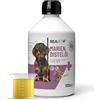 ReaVET Olio di cardo mariano per cani e cavalli, 500 ml, puro e naturale di alta qualità, additivo di barf, olio di cardo mariano, ricco di vitamina E, omega-6, omega-9
