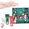 Alelyer Set Crema Mani Natale,Creme Mani Idratanti per Mani Secche, Mini Set Crema per le Mani,Crema mani Natalizia,Nutriente e Idratante, Rapido Assorbimento,Regalo Natale Donna Uomo