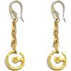 Remo Gammella Orecchini donna pendenti Rebecca in bronzo oro e cuore pendente e brillantino