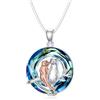 enjoylifecreative Koala/elefante/dinosauro/gufo/tartaruga/lontra, collana da donna, in argento Sterling 925, con animale, mamma, figlia, compleanno, festa della mamma, gioielli per mamma e figlia, Argento sterling