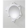 HAKU Appendiabiti da Parete Cromo, Bianco, MDF, Metallo, Specchio - Dim. P 5 cm x Ø 56 cm, Stile Moderno