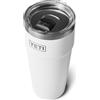 YETI Rambler Cup, Vacuum Insulated Stainless Steel Stackable Cup with Magslider Lid, White, 30 oz (887 ml)