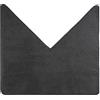 fluffy® Tappeto da bagno in ciniglia per docce angolari, con fondo antiscivolo (V-Forma | Dimensioni Interne 45 x 45 cm, Antracite)